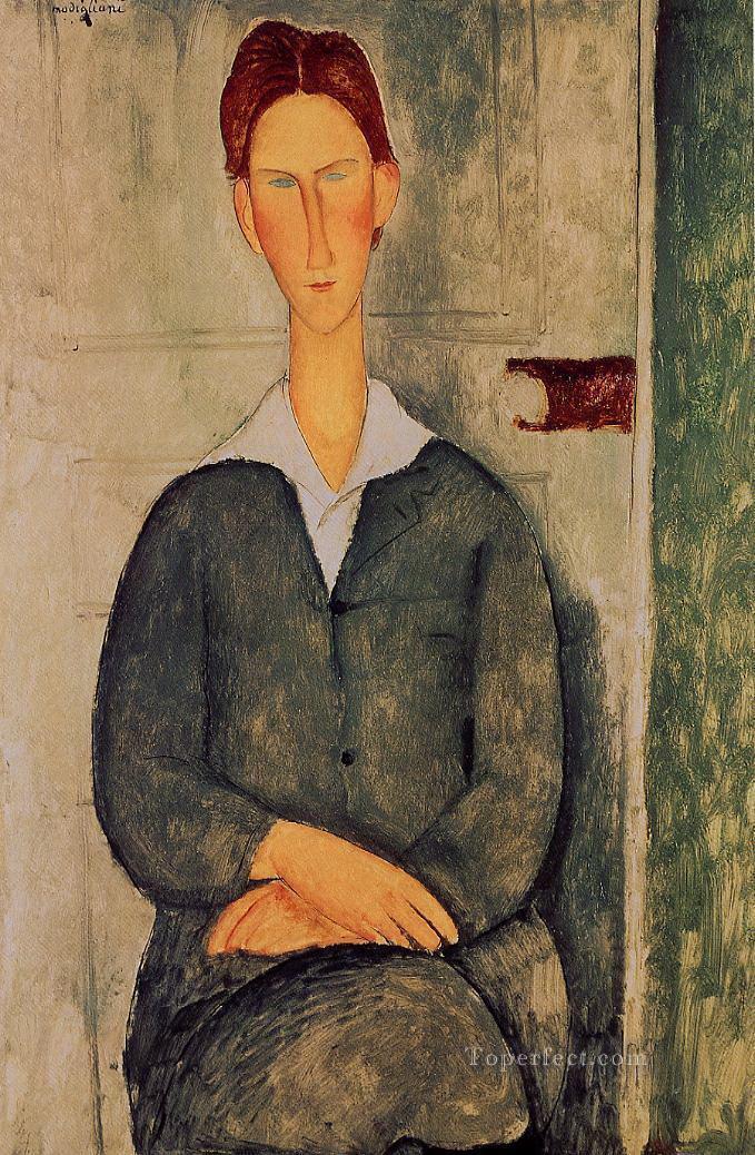 red haired young man 1919 Amedeo Modigliani Oil Paintings
